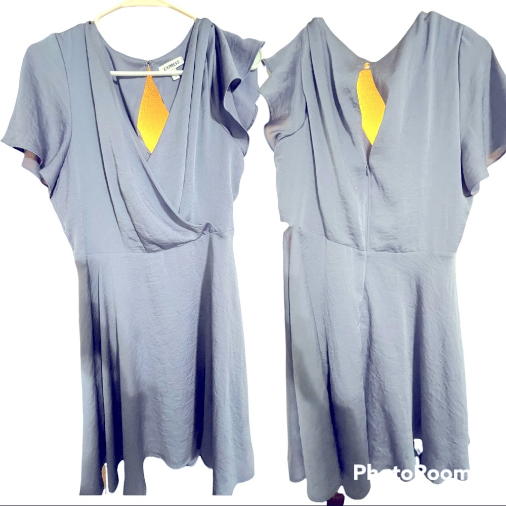 Express Purple Metallic Dress